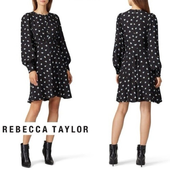 Rebecca Taylor Dresses & Skirts - Rebecca Taylor Black Printed Dress